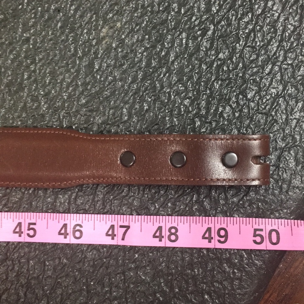 Handcrafted Calfskin NEW Maida's Luxury Mens/Unisex Brown Leather Belt - Size 44 - Picture 9 of 16